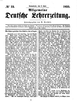 Allgemeine deutsche Lehrerzeitung Samstag 2. Juni 1855