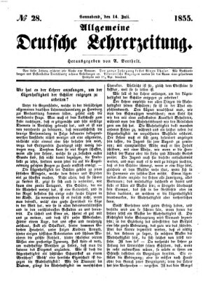 Allgemeine deutsche Lehrerzeitung Samstag 14. Juli 1855