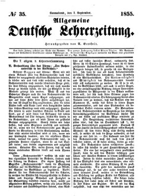 Allgemeine deutsche Lehrerzeitung Samstag 1. September 1855