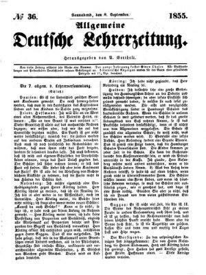 Allgemeine deutsche Lehrerzeitung Samstag 8. September 1855