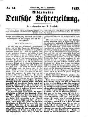 Allgemeine deutsche Lehrerzeitung Samstag 3. November 1855