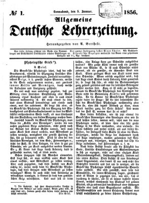 Allgemeine deutsche Lehrerzeitung Samstag 5. Januar 1856