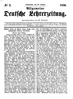 Allgemeine deutsche Lehrerzeitung Samstag 12. Januar 1856