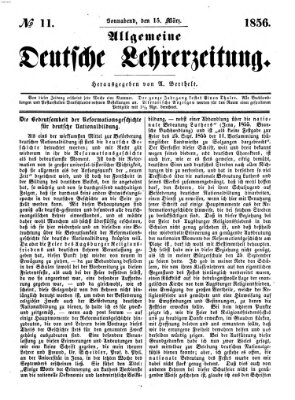 Allgemeine deutsche Lehrerzeitung Samstag 15. März 1856