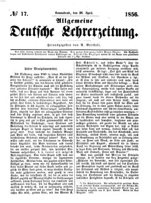 Allgemeine deutsche Lehrerzeitung Samstag 26. April 1856