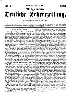 Allgemeine deutsche Lehrerzeitung Samstag 24. Mai 1856