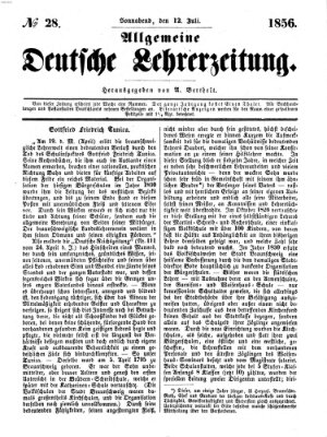 Allgemeine deutsche Lehrerzeitung Samstag 12. Juli 1856