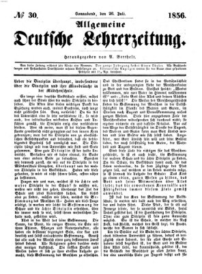 Allgemeine deutsche Lehrerzeitung Samstag 26. Juli 1856