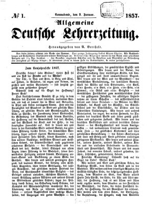 Allgemeine deutsche Lehrerzeitung Samstag 3. Januar 1857