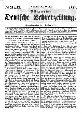 Allgemeine deutsche Lehrerzeitung Samstag 23. Mai 1857