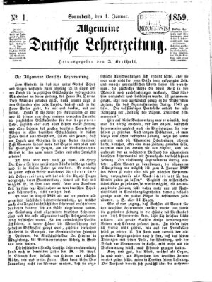 Allgemeine deutsche Lehrerzeitung Samstag 1. Januar 1859