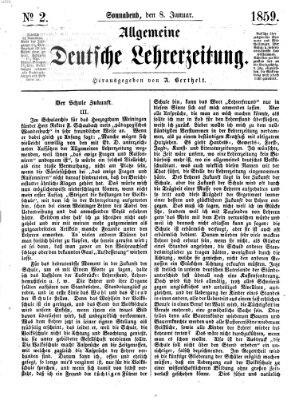 Allgemeine deutsche Lehrerzeitung Samstag 8. Januar 1859