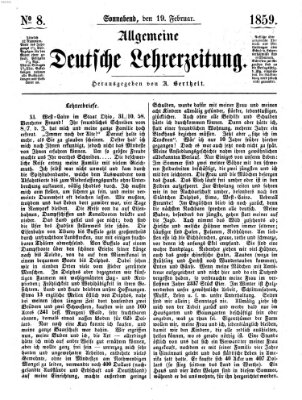 Allgemeine deutsche Lehrerzeitung Samstag 19. Februar 1859