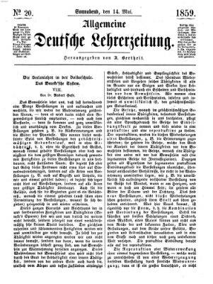 Allgemeine deutsche Lehrerzeitung Samstag 14. Mai 1859