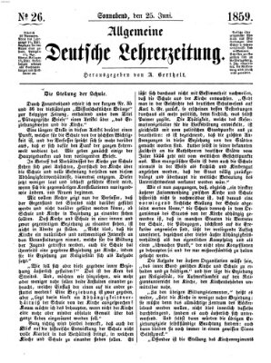 Allgemeine deutsche Lehrerzeitung Samstag 25. Juni 1859