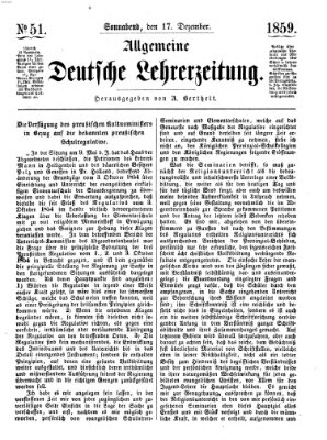 Allgemeine deutsche Lehrerzeitung Samstag 17. Dezember 1859