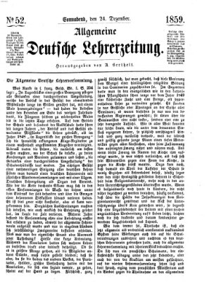 Allgemeine deutsche Lehrerzeitung Samstag 24. Dezember 1859