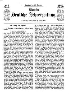 Allgemeine deutsche Lehrerzeitung Sonntag 26. Januar 1862