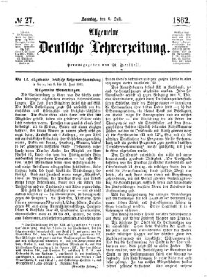 Allgemeine deutsche Lehrerzeitung Sonntag 6. Juli 1862