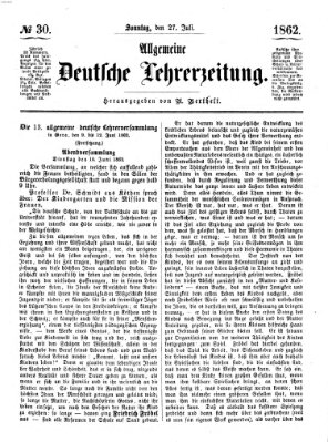 Allgemeine deutsche Lehrerzeitung Sonntag 27. Juli 1862