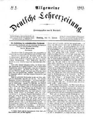 Allgemeine deutsche Lehrerzeitung Sonntag 11. Januar 1863