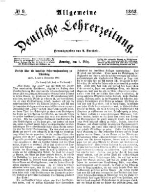 Allgemeine deutsche Lehrerzeitung Sonntag 1. März 1863