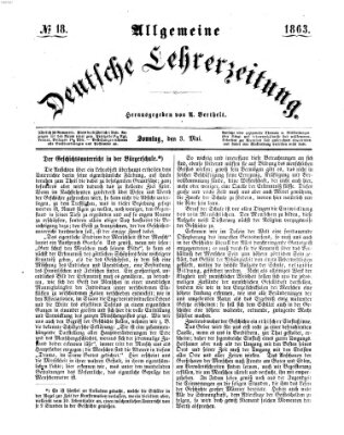 Allgemeine deutsche Lehrerzeitung Sonntag 3. Mai 1863