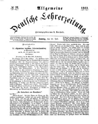 Allgemeine deutsche Lehrerzeitung Sonntag 12. Juli 1863