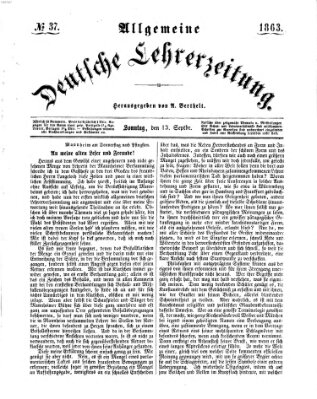 Allgemeine deutsche Lehrerzeitung Sonntag 13. September 1863