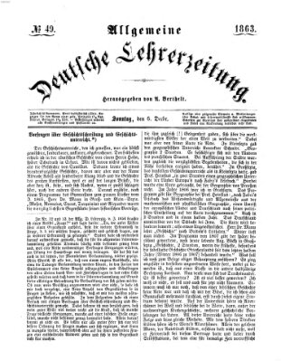 Allgemeine deutsche Lehrerzeitung Sonntag 6. Dezember 1863