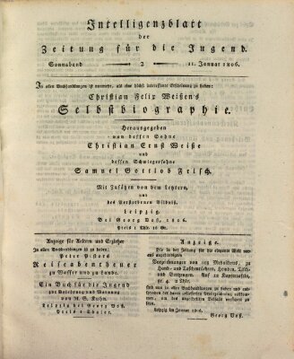 Pädagogische Verhandlungsblätter für Aeltern, Erzieher, Jugendlehrer und Kinderfreunde (Bildungsblätter oder Zeitung für die Jugend) Samstag 11. Januar 1806