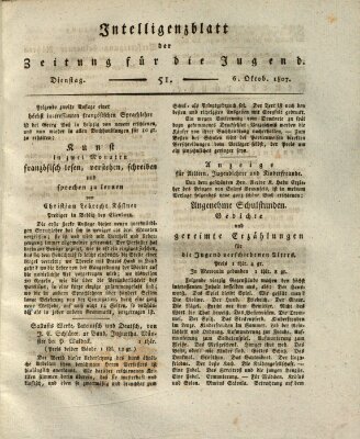 Pädagogische Verhandlungsblätter für Aeltern, Erzieher, Jugendlehrer und Kinderfreunde (Bildungsblätter oder Zeitung für die Jugend) Dienstag 6. Oktober 1807