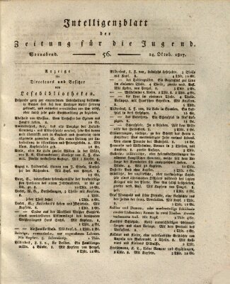 Pädagogische Verhandlungsblätter für Aeltern, Erzieher, Jugendlehrer und Kinderfreunde (Bildungsblätter oder Zeitung für die Jugend) Samstag 24. Oktober 1807