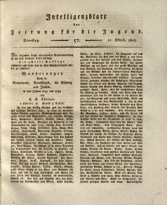 Pädagogische Verhandlungsblätter für Aeltern, Erzieher, Jugendlehrer und Kinderfreunde (Bildungsblätter oder Zeitung für die Jugend) Dienstag 27. Oktober 1807