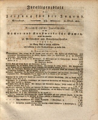 Pädagogische Verhandlungsblätter für Aeltern, Erzieher, Jugendlehrer und Kinderfreunde (Bildungsblätter oder Zeitung für die Jugend) Samstag 31. Oktober 1807