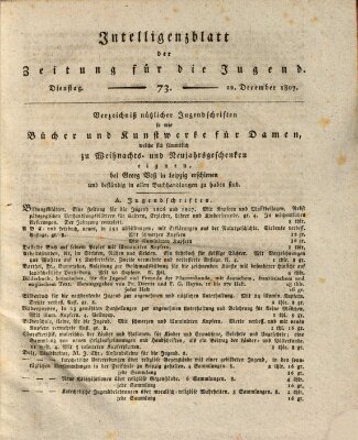 Pädagogische Verhandlungsblätter für Aeltern, Erzieher, Jugendlehrer und Kinderfreunde (Bildungsblätter oder Zeitung für die Jugend) Dienstag 22. Dezember 1807