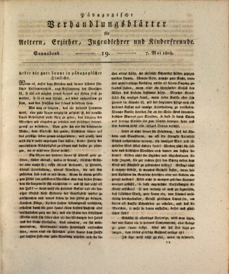 Pädagogische Verhandlungsblätter für Aeltern, Erzieher, Jugendlehrer und Kinderfreunde (Bildungsblätter oder Zeitung für die Jugend) Samstag 7. Mai 1808