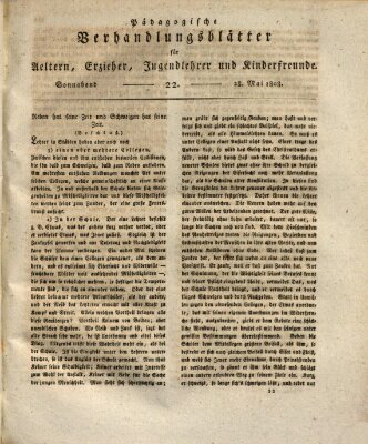 Pädagogische Verhandlungsblätter für Aeltern, Erzieher, Jugendlehrer und Kinderfreunde (Bildungsblätter oder Zeitung für die Jugend) Samstag 28. Mai 1808