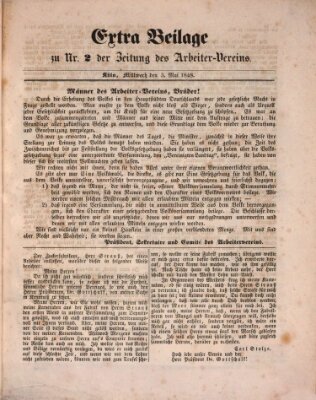 Zeitung des Arbeiter-Vereines zu Köln Mittwoch 3. Mai 1848