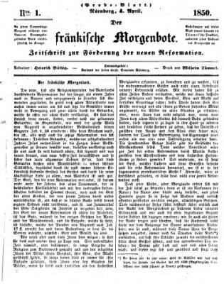 Der Fränkische Morgenbote Donnerstag 4. April 1850