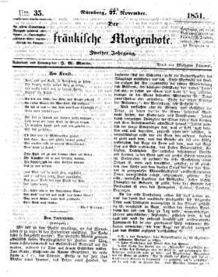 Der Fränkische Morgenbote Donnerstag 27. November 1851