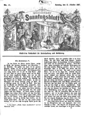 Münchener Sonntagsblatt Sonntag 13. Oktober 1867