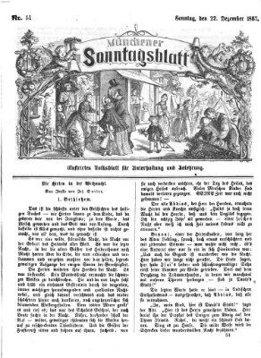 Münchener Sonntagsblatt Sonntag 22. Dezember 1867