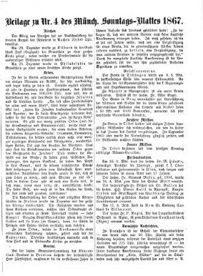 Münchener Sonntagsblatt Sonntag 27. Januar 1867