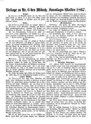 Münchener Sonntagsblatt Sonntag 10. Februar 1867