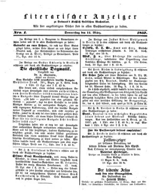 Freimund's kirchlich-politisches Wochenblatt für Stadt und Land Donnerstag 12. März 1857