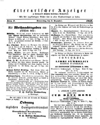 Freimund's kirchlich-politisches Wochenblatt für Stadt und Land Donnerstag 3. Dezember 1857