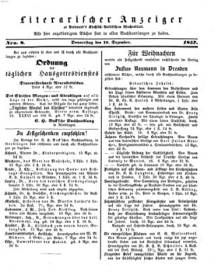 Freimund's kirchlich-politisches Wochenblatt für Stadt und Land Donnerstag 10. Dezember 1857