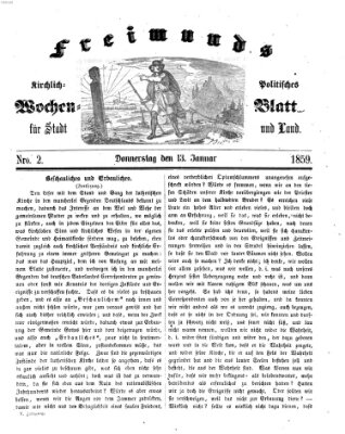 Freimund's kirchlich-politisches Wochenblatt für Stadt und Land Donnerstag 13. Januar 1859