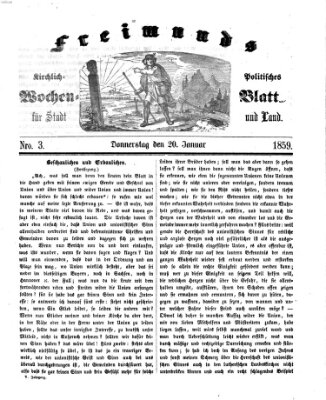 Freimund's kirchlich-politisches Wochenblatt für Stadt und Land Donnerstag 20. Januar 1859